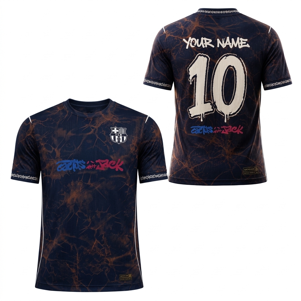 FC Barcelona x Cactus Jack Concept Soccer Jersey | Alfirin Design